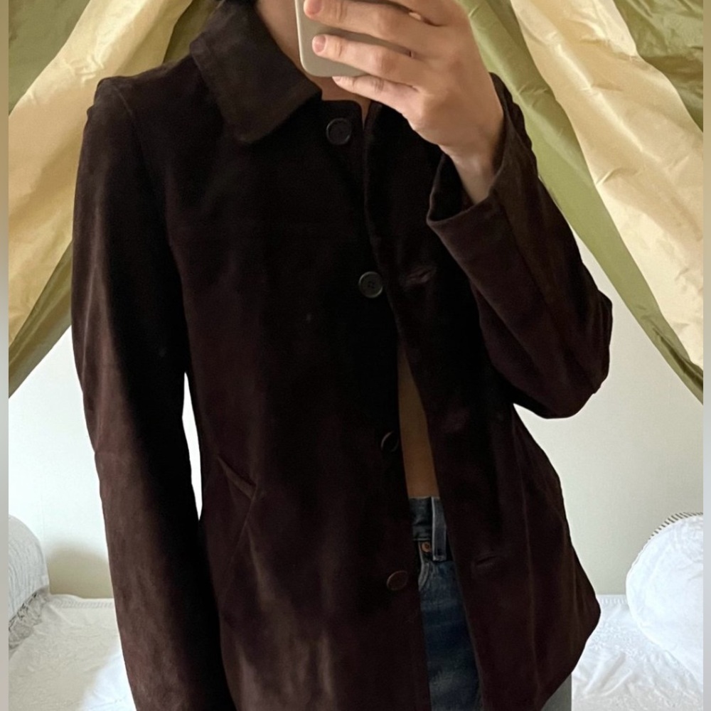 Coach Dark Brown Leather Jacket